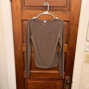 GARAGE Cozy Boatneck Long Sleeve Top Wild Mushroom Brown sz P / S NWT's
